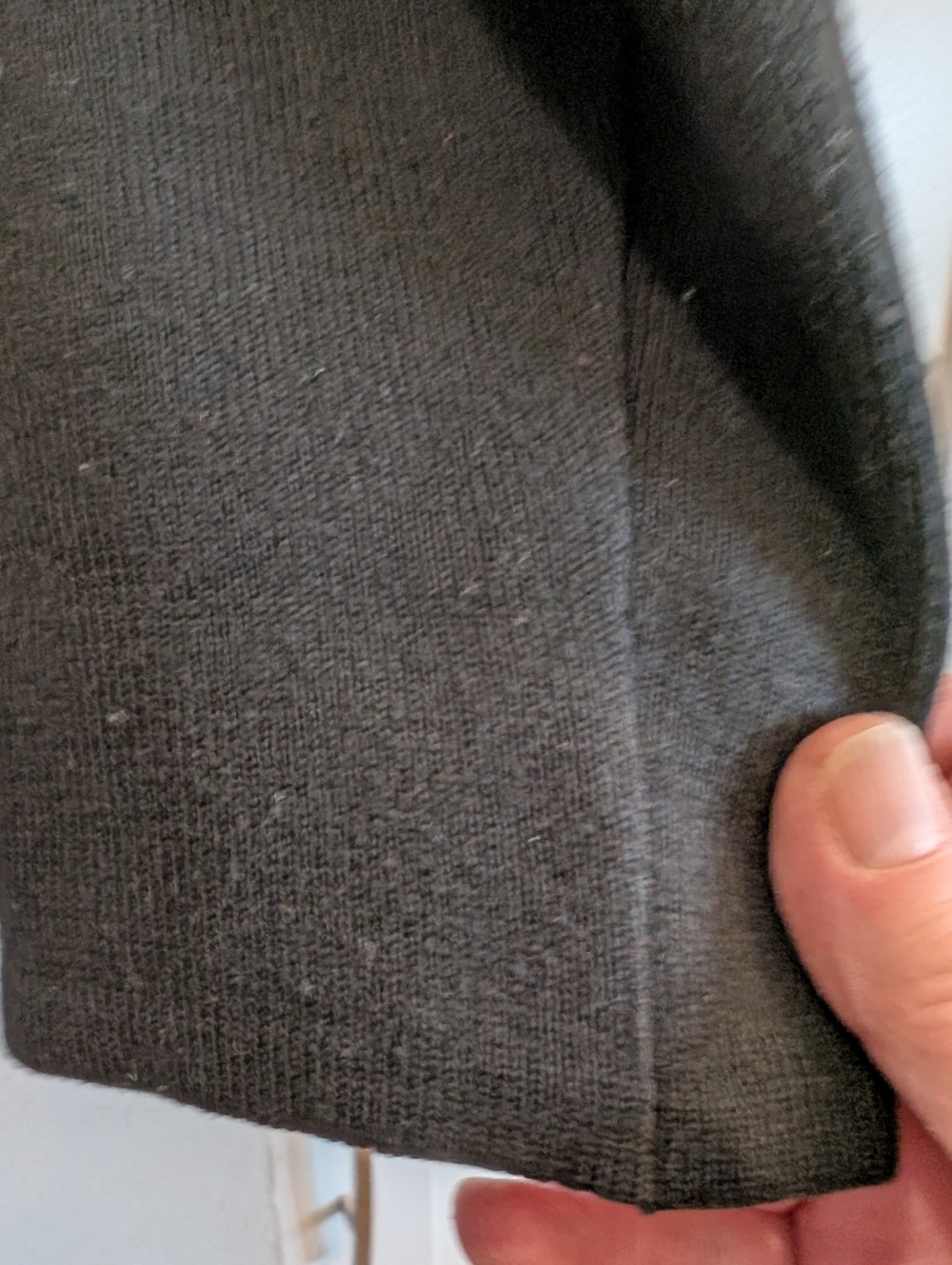 Leather/Knit Jacket In Black,XL - Picture 3 of 9